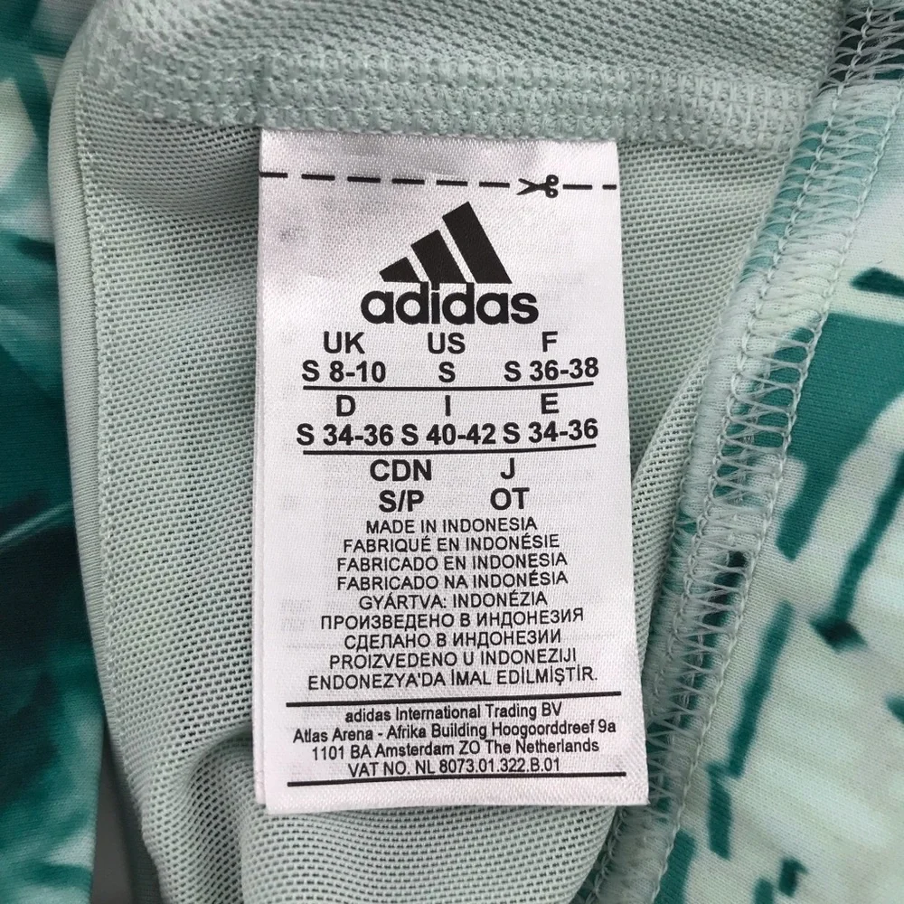 Adidas Green White Cross Back Sports Bra - Picture 6 of 8